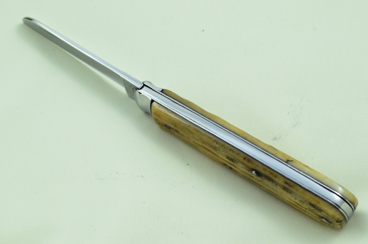 Jonathan Crookes Sheffield Made 1 Blade Stag Antler Horn Scaled Pen Knife - Image 5