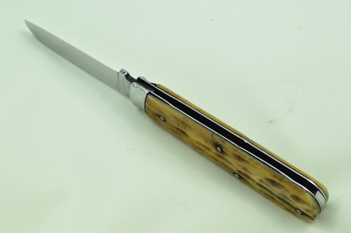Jonathan Crookes Sheffield Made 1 Blade Stag Antler Horn Scaled Pen Knife - Image 6
