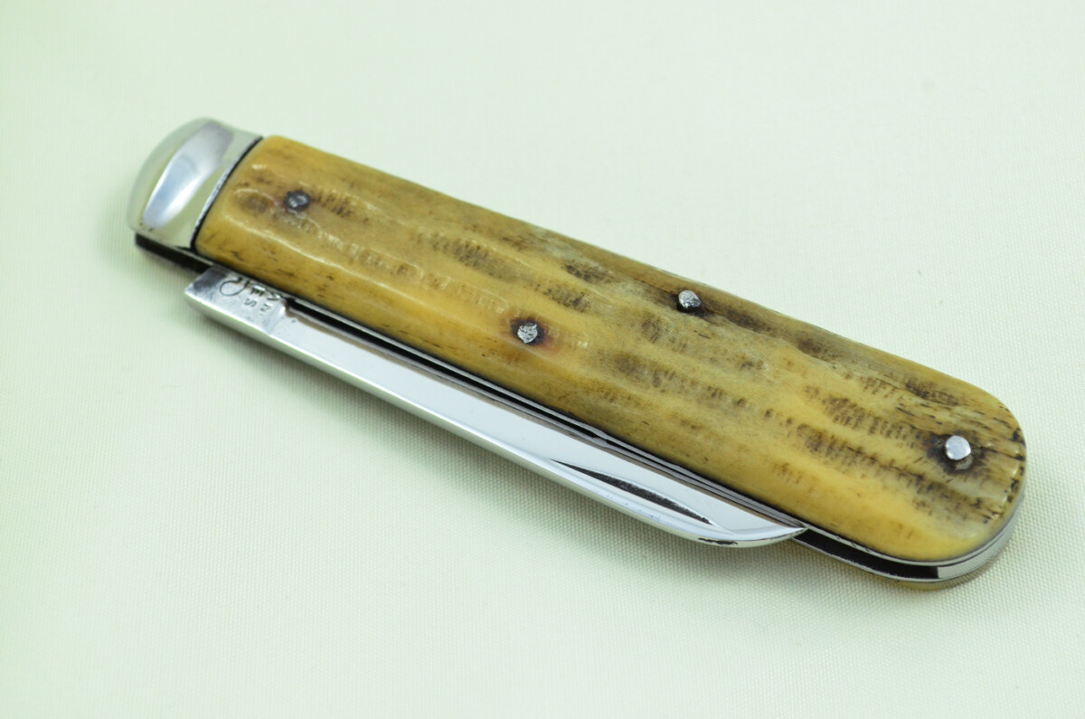 Jonathan Crookes Sheffield Made 1 Blade Stag Antler Horn Scaled Pen Knife - Image 8