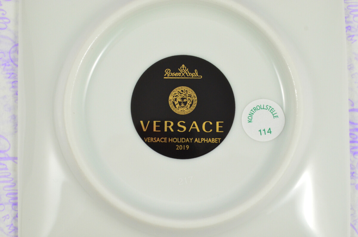 VERSACE ALPHABET K DISH 12CM - Image 7