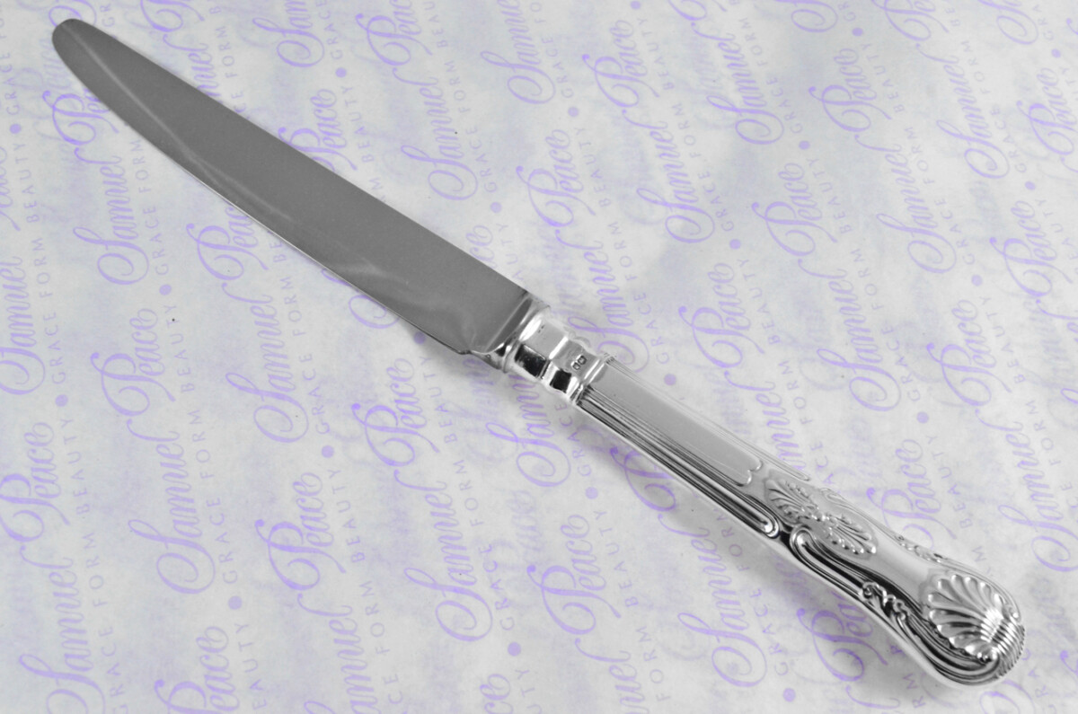 C.J.Vander Sheffield Assayed 12 Dessert Knives Sterling Silver Kings Pattern 1973 - Image 8