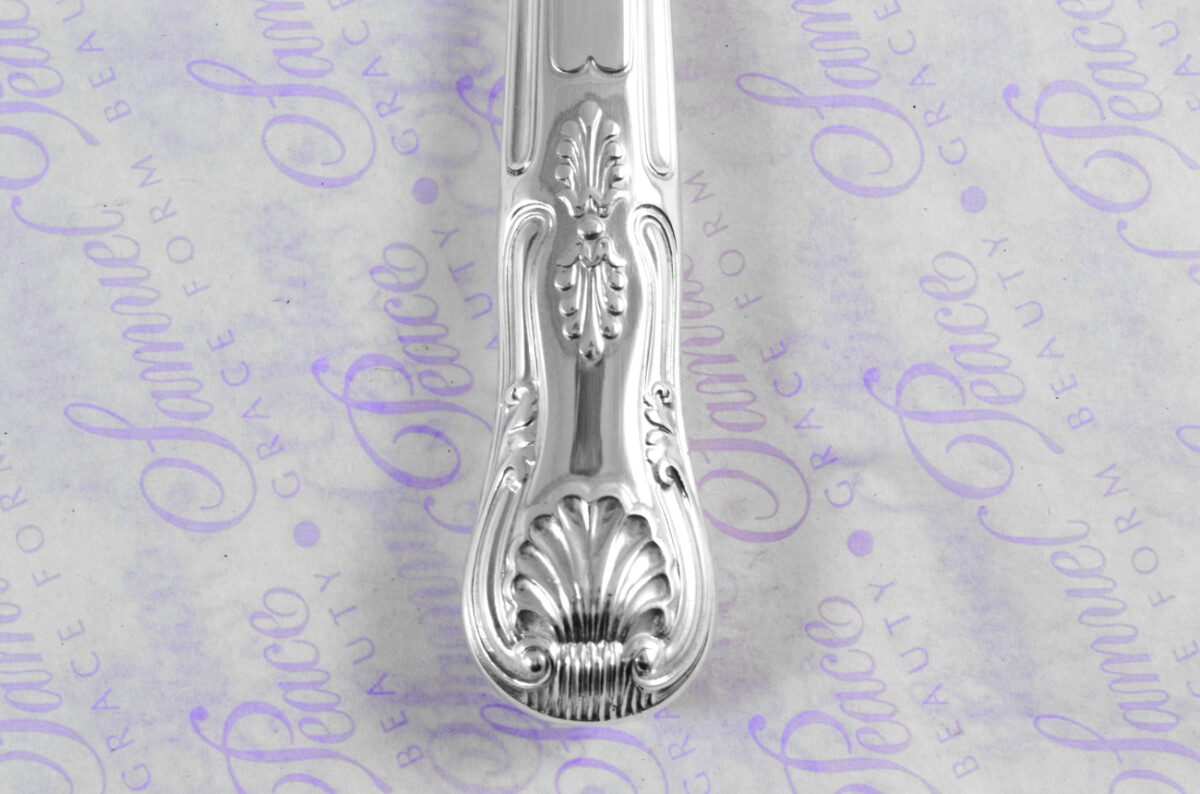 C.J.Vander Sheffield Assayed 12 Dessert Knives Sterling Silver Kings Pattern 1973 - Image 5