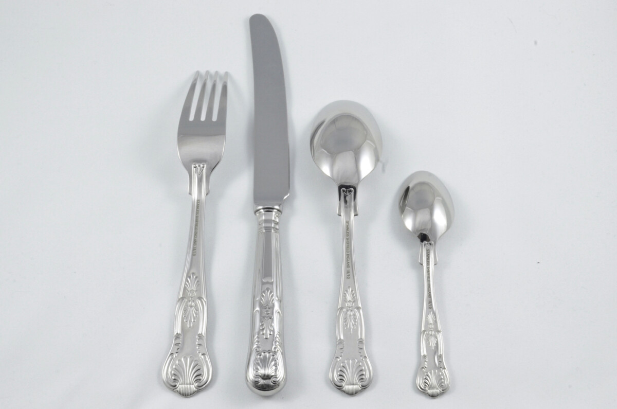 New Kings Pattern 4 Piece place Setting Made in Sheffield England Stainless Steel Cutlery - Image 2