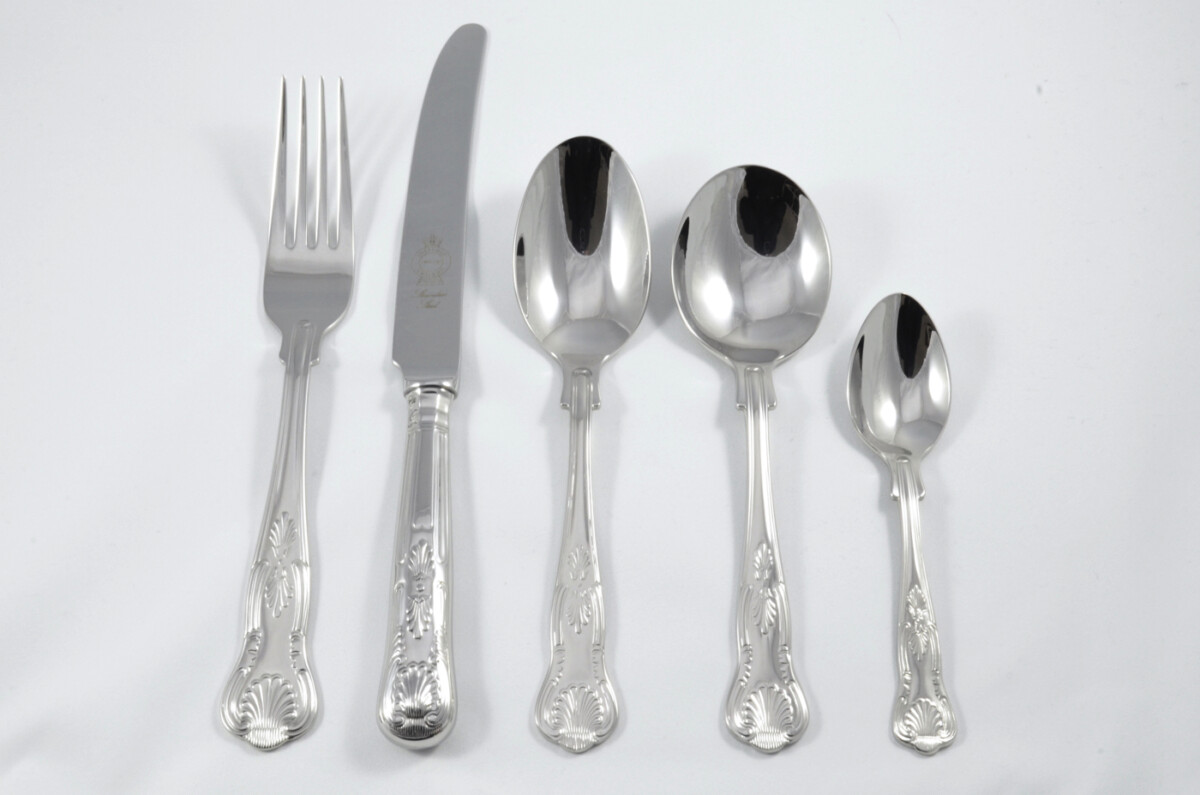New Kings Pattern 5 Piece place Setting Made in Sheffield England Stainless Steel Cutlery
