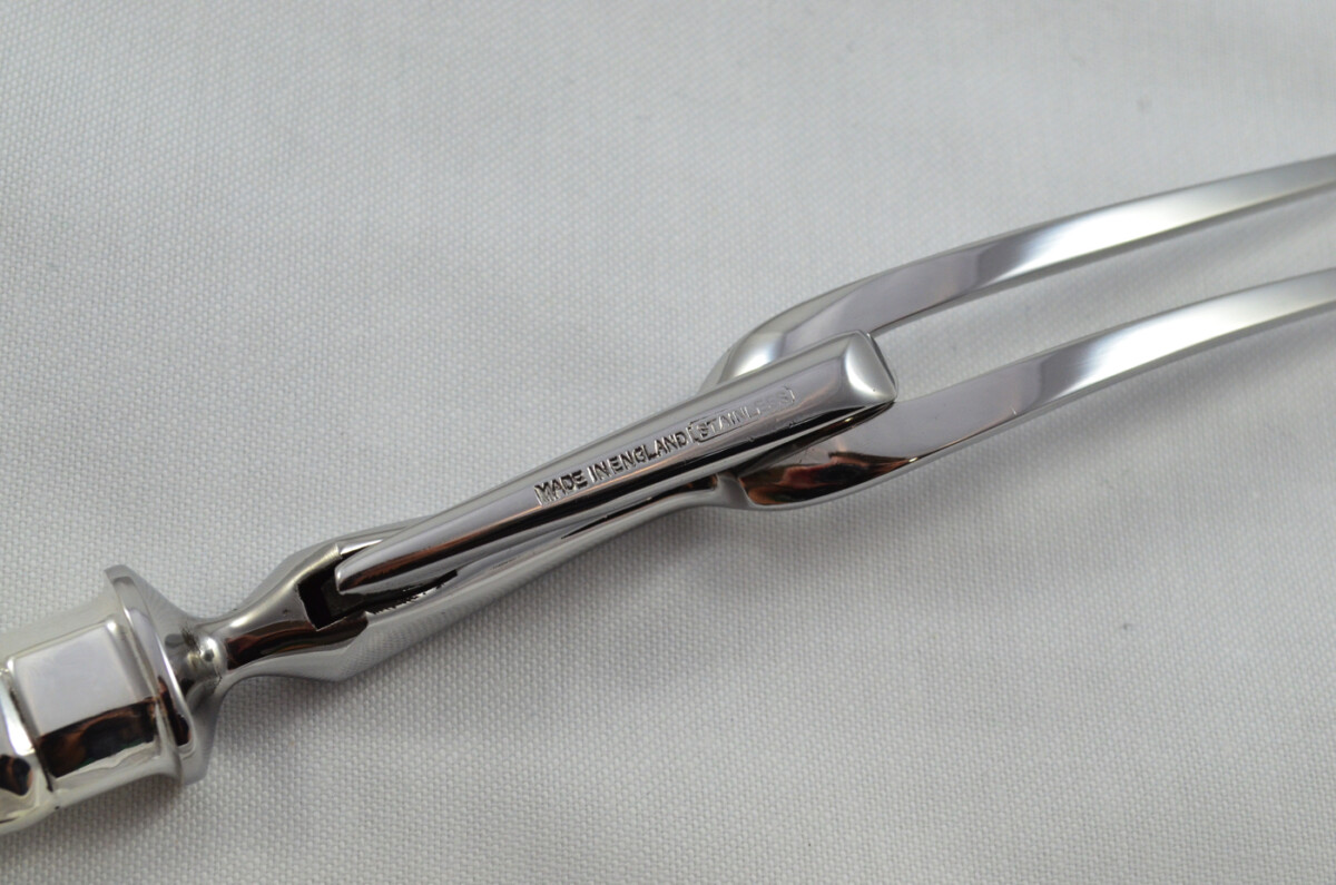 Fenton Brothers Wooden Cased Sterling Silver Handled 3 Piece Carving Set Kings Pattern 1972 - Image 10