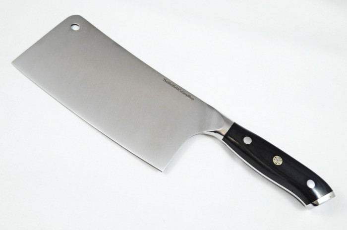 Black Wood Handled Cleaver Knife 7" - Made In Sheffield High Carbon Stainless Steel Razor Sharp