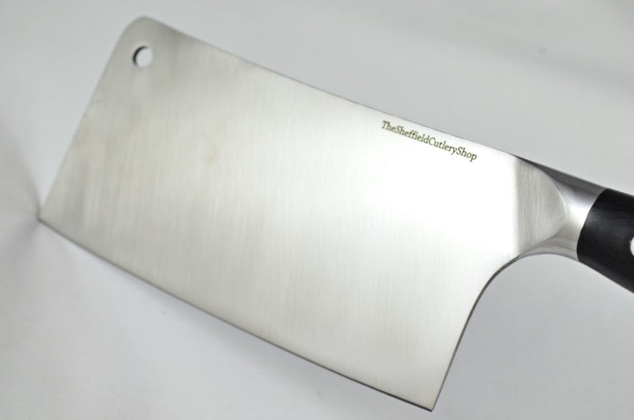 Black Wood Handled Cleaver Knife 7" - Made In Sheffield High Carbon Stainless Steel Razor Sharp - Image 2
