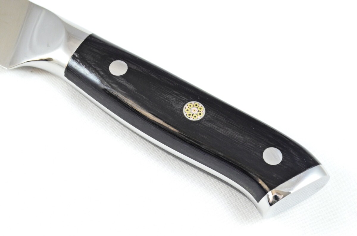 Black Wood Handled Bread Knife 8" - Made In Sheffield High Carbon Stainless Steel Razor Sharp - Image 2