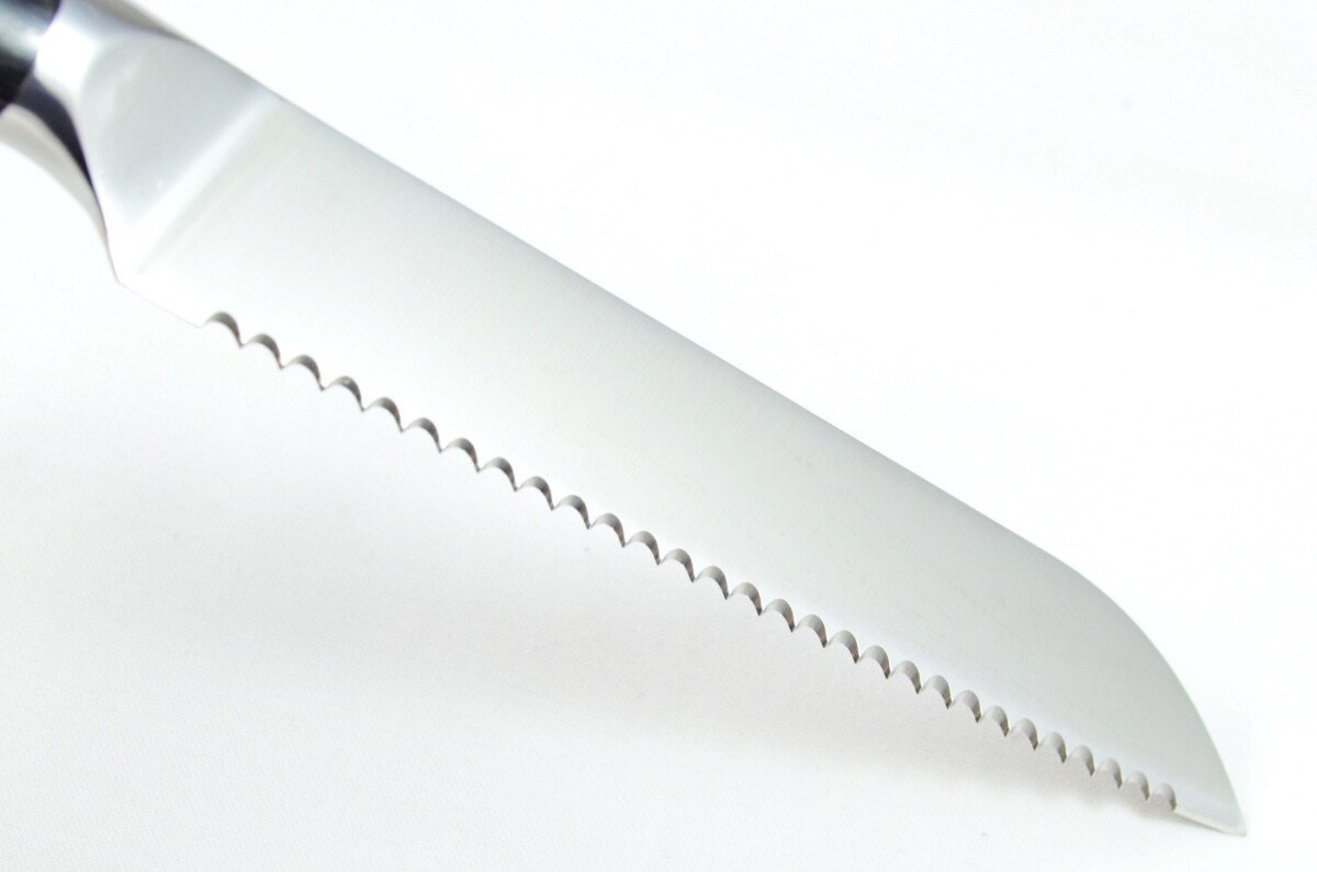 Black Wood Handled Bread Knife 8" - Made In Sheffield High Carbon Stainless Steel Razor Sharp - Image 4