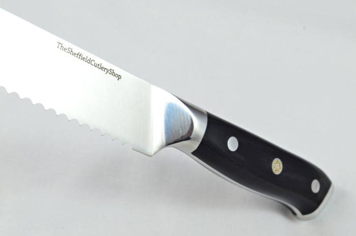 Black Wood Handled Bread Knife 8" - Made In Sheffield High Carbon Stainless Steel Razor Sharp - Image 5