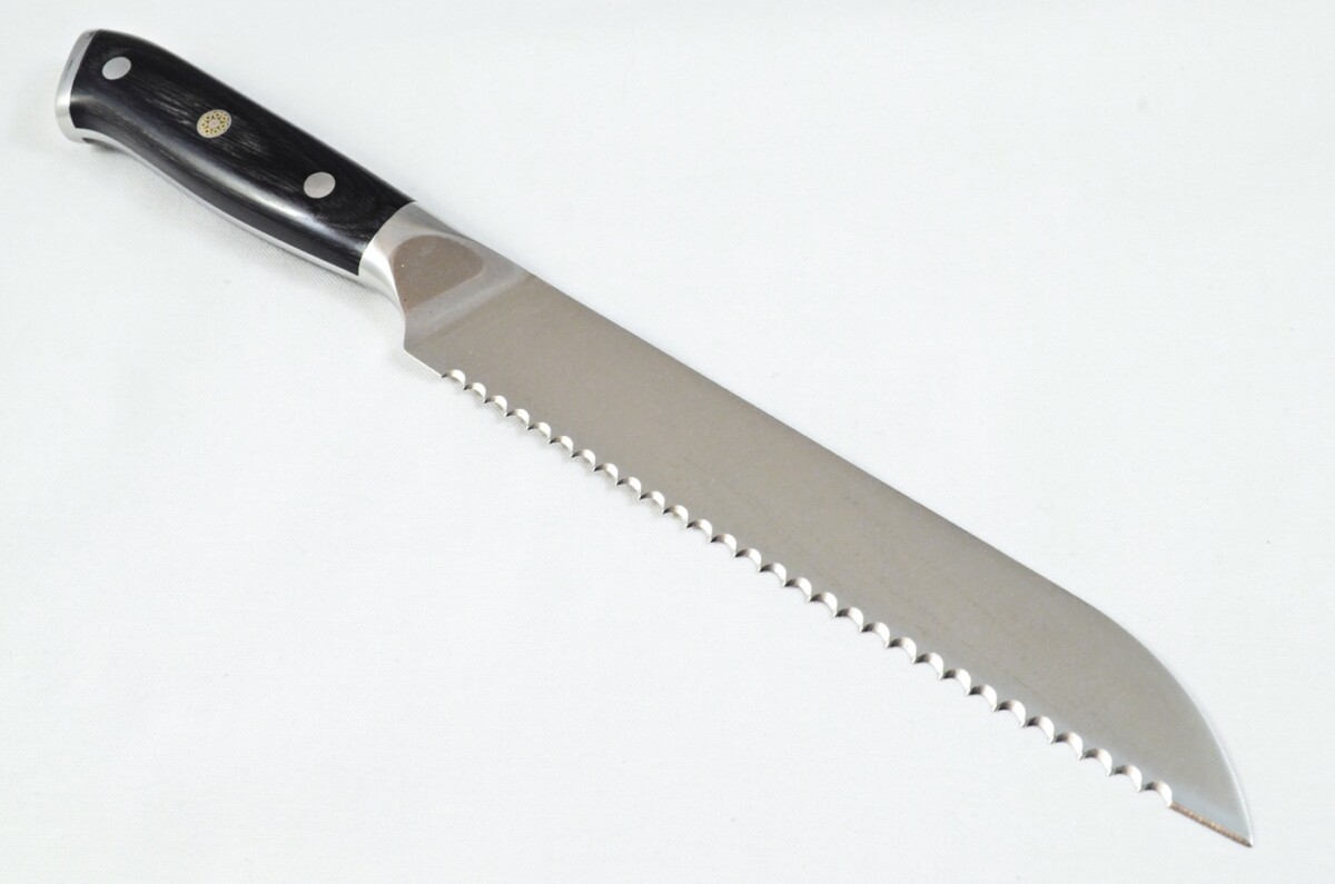 Black Wood Handled Bread Knife 8" - Made In Sheffield High Carbon Stainless Steel Razor Sharp - Image 6