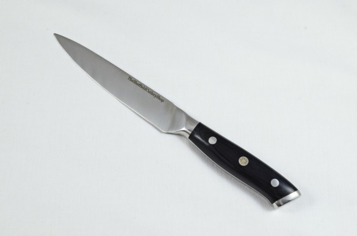 Black Wood Handled Utility Knife 5" - Made In Sheffield High Carbon Stainless Steel Razor Sharp