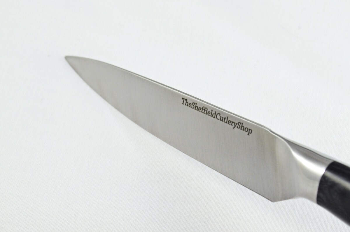 Black Wood Handled Utility Knife 5" - Made In Sheffield High Carbon Stainless Steel Razor Sharp - Image 2