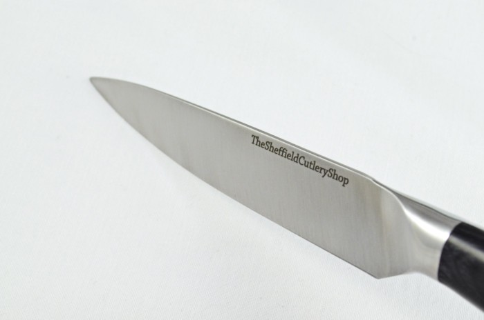 Black Wood Handled Utility Knife 5" - Made In Sheffield High Carbon Stainless Steel Razor Sharp - Image 2