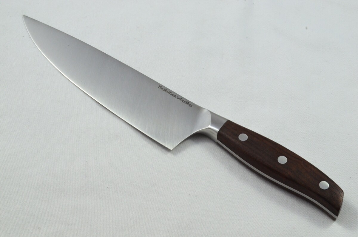 5-Piece Rosewood Kitchen Knife Set – Ergonomic Handle, Brushed Satin Blades, Made in Sheffield - Image 4