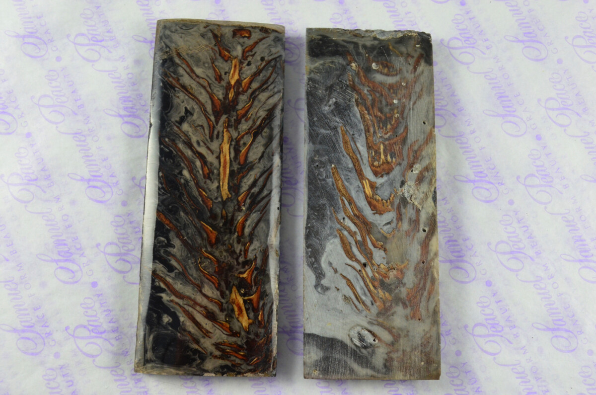 Pair of Pine Resin Knife Scales Knife Making Parts Knife Blanks - Image 2