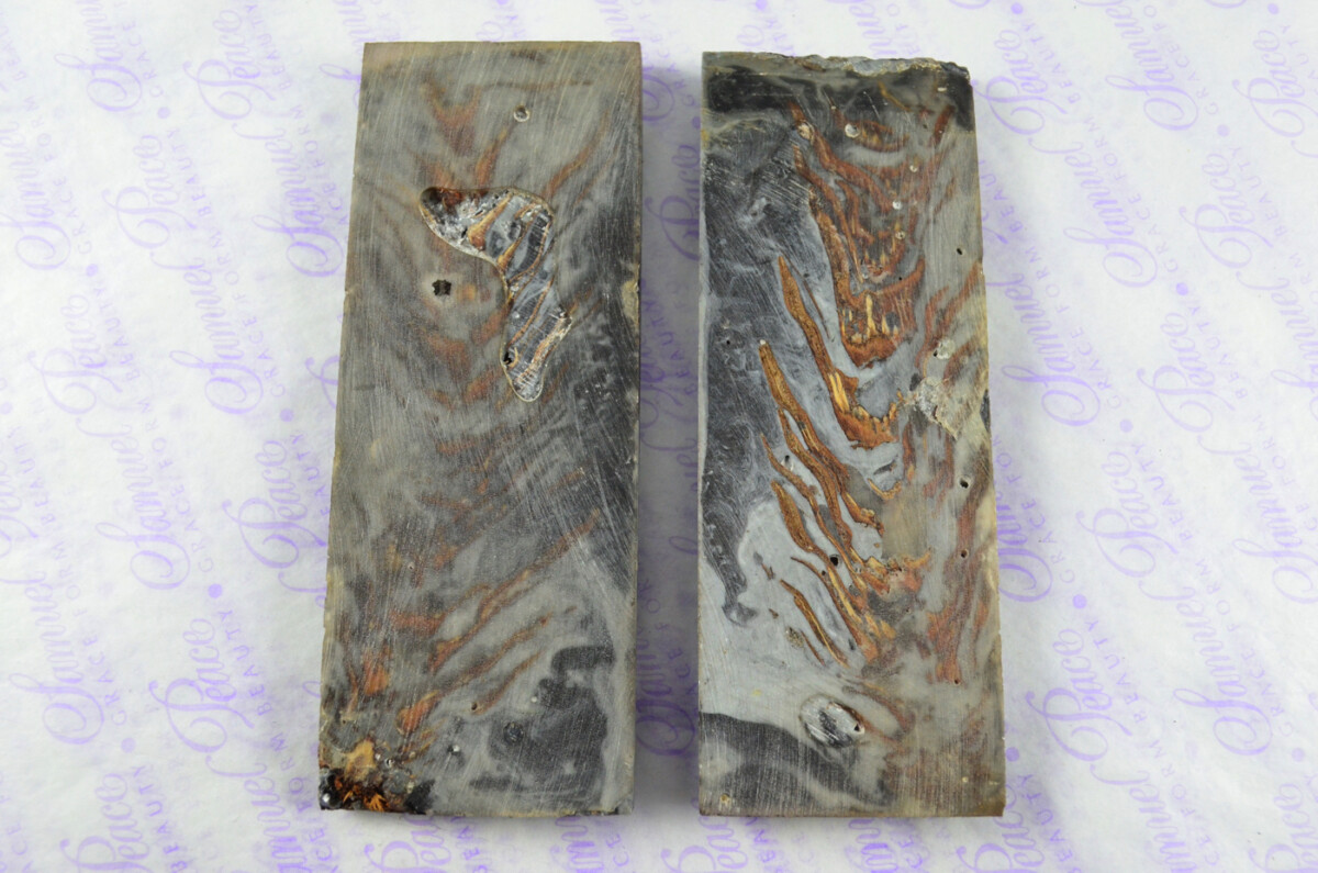 Pair of Pine Resin Knife Scales Knife Making Parts Knife Blanks - Image 6