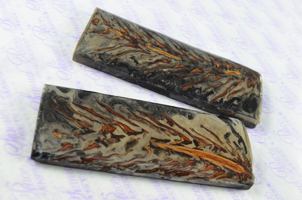 Pair of Pine Resin Knife Scales Knife Making Parts Knife Blanks - Image 3