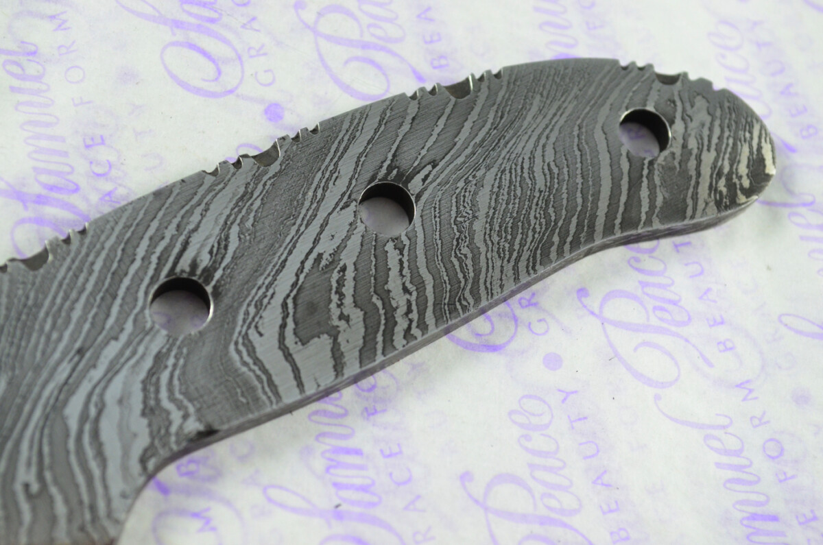Damascus Steel Knife Making Kit! Ultimate Bushcraft Knife with Buffalo Scales inc Leather Sheath - Image 5