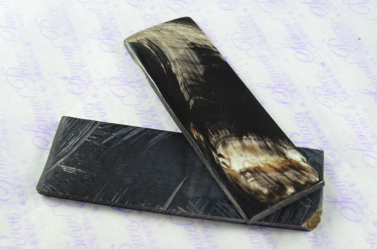Damascus Steel Knife Making Kit! Ultimate Bushcraft Knife with Buffalo Scales inc Leather Sheath - Image 7