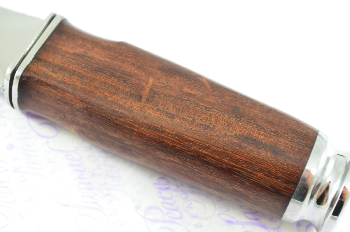 New Genuine D2 Carbon Steel Bespoke Full Tang Kiln Dried Ironwood Handle Sheffield Sgian Dubh with Leather Sheath Boxed - Image 4