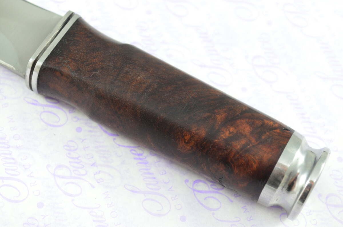 New Genuine D2 Carbon Steel Bespoke Full Tang Kiln Dried Ironwood Handle Sheffield Sgian Dubh with Leather Sheath Boxed - Image 6