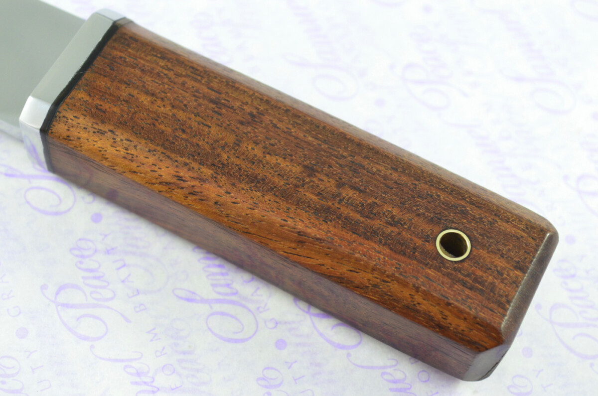 New Genuine D2 Carbon Steel Bespoke Full Tang Kiln Dried Ironwood Handle Sheffield Sgian Dubh with Leather Sheath Boxed - Image 4
