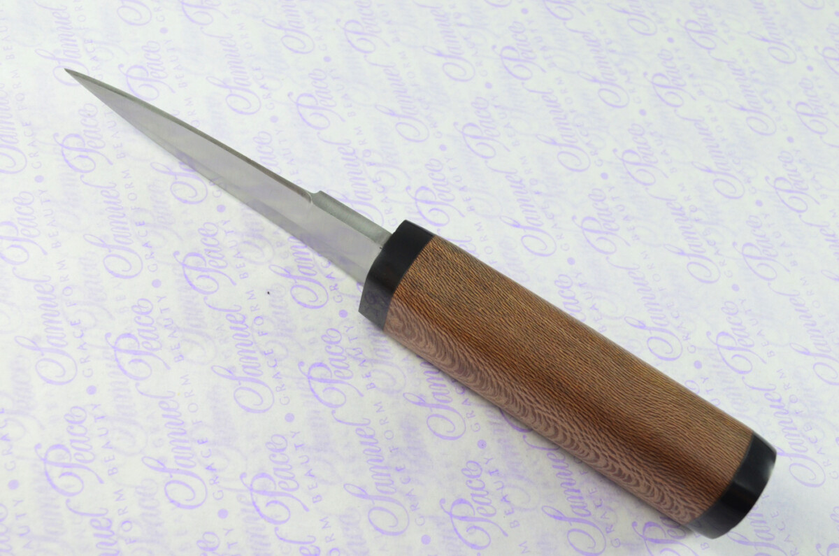 New Genuine D2 Carbon Steel Bespoke Full Tang Kiln Dried Zebra Wood Handle Sheffield Sgian Dubh with Leather Sheath Boxed - Image 5