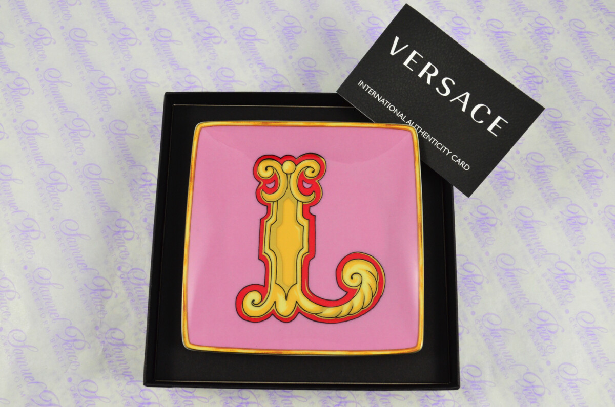 VERSACE ALPHABET L DISH 12CM