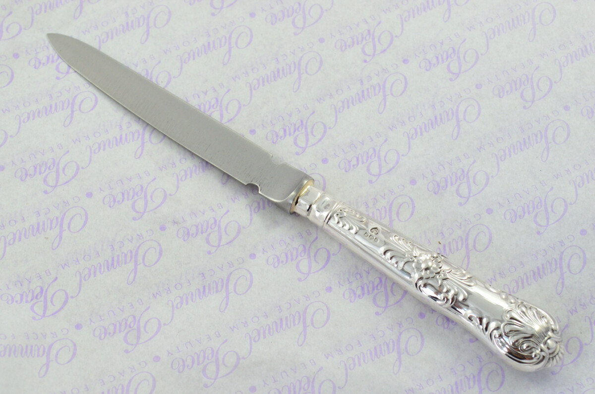 A. Haviland-Nye Cased Sheffield Sterling Silver Handled Letter Opener Queens Pattern 1973 - Image 2