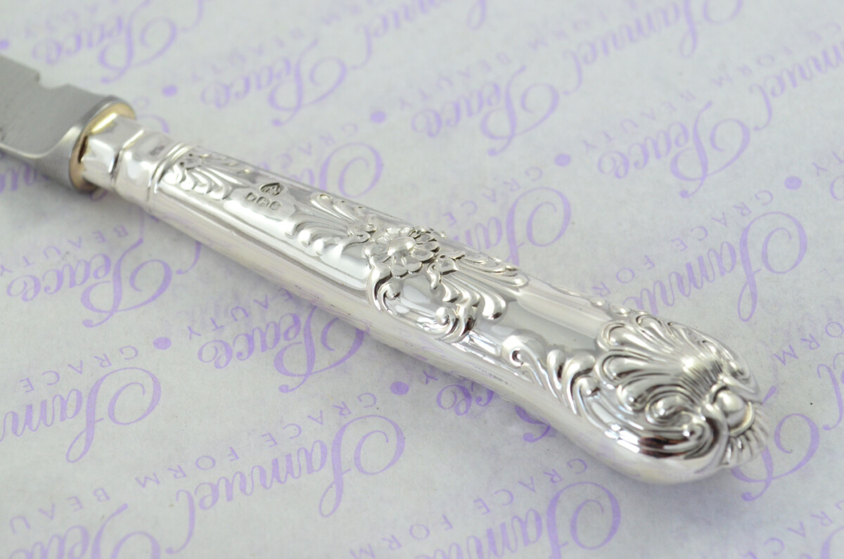 A. Haviland-Nye Cased Sheffield Sterling Silver Handled Letter Opener Queens Pattern 1973 - Image 4