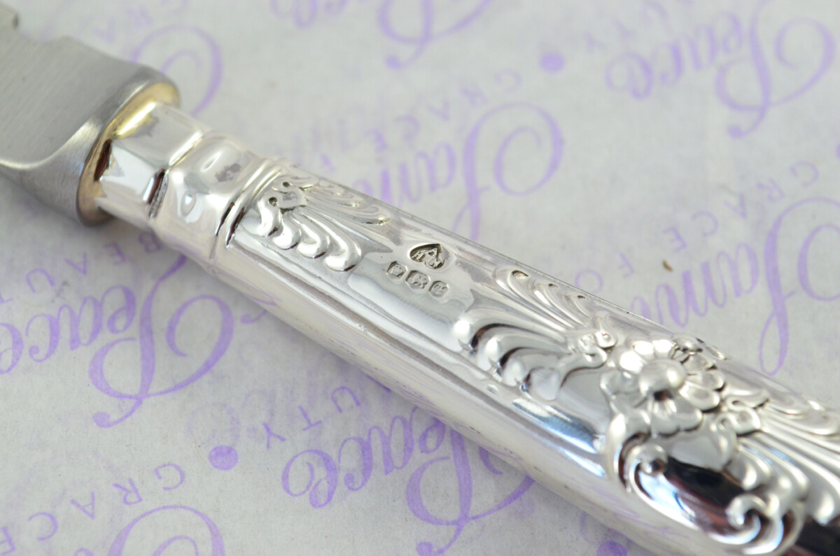 A. Haviland-Nye Cased Sheffield Sterling Silver Handled Letter Opener Queens Pattern 1973 - Image 7