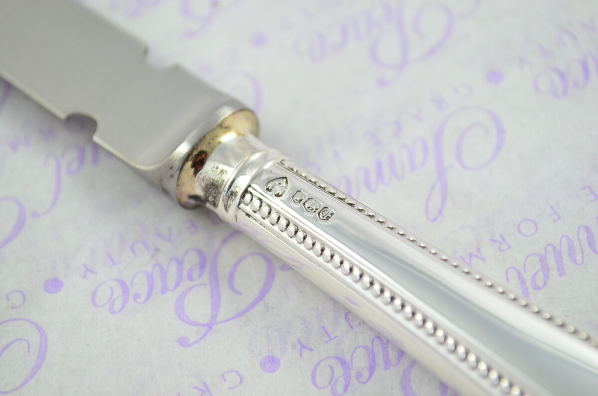 A. Haviland-Nye Cased Sheffield Sterling Silver Handled Letter Opener Bead Pattern 1973 - Image 6