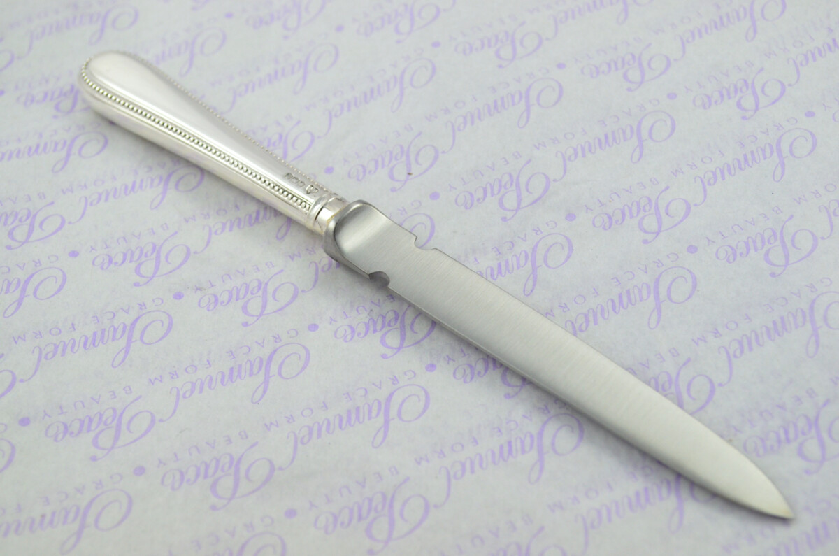 A. Haviland-Nye Cased Sheffield Sterling Silver Handled Letter Opener Bead Pattern 1973 - Image 7