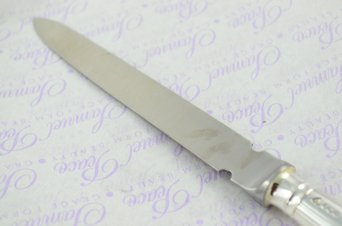 A. Haviland-Nye Cased Sheffield Sterling Silver Handled Letter Opener Thread & Shell Pattern 1973 - Image 5