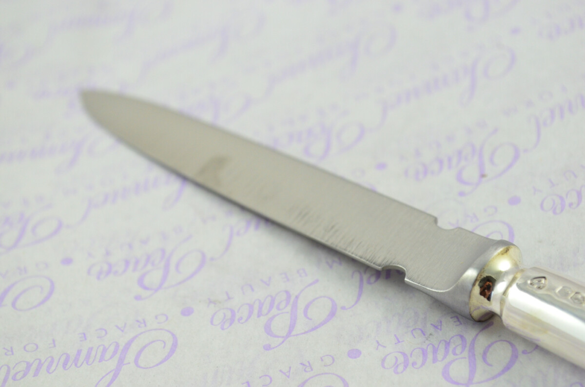 A. Haviland-Nye Cased Sheffield Sterling Silver Handled Letter Opener Old English Pattern 1973 - Image 5