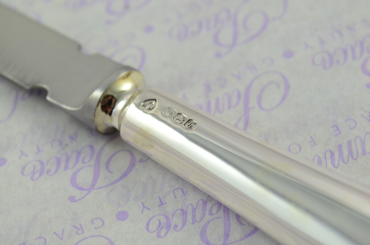 A. Haviland-Nye Cased Sheffield Sterling Silver Handled Letter Opener Old English Pattern 1973 - Image 6