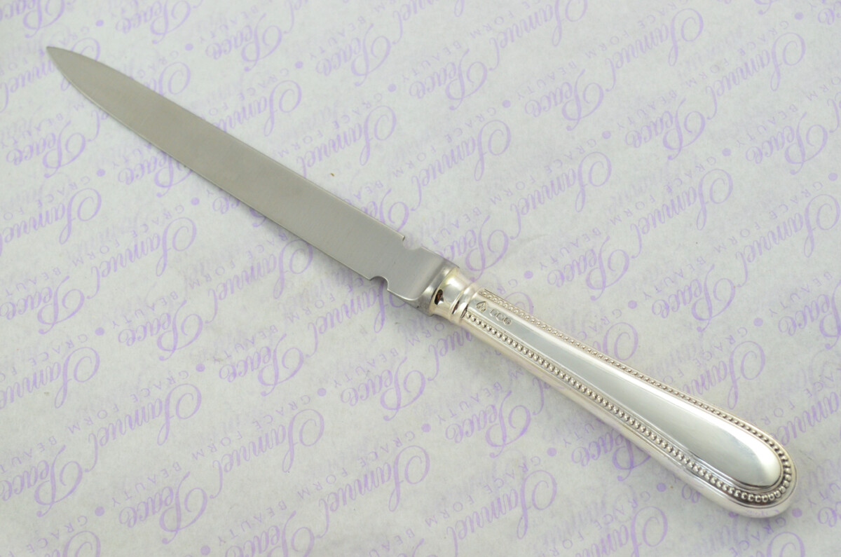 A. Haviland-Nye Cased Sheffield Sterling Silver Handled Letter Opener Bead Pattern 1973 - Image 2