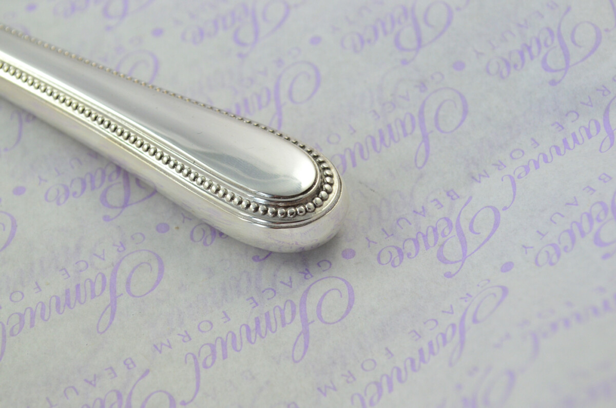 A. Haviland-Nye Cased Sheffield Sterling Silver Handled Letter Opener Bead Pattern 1973 - Image 3