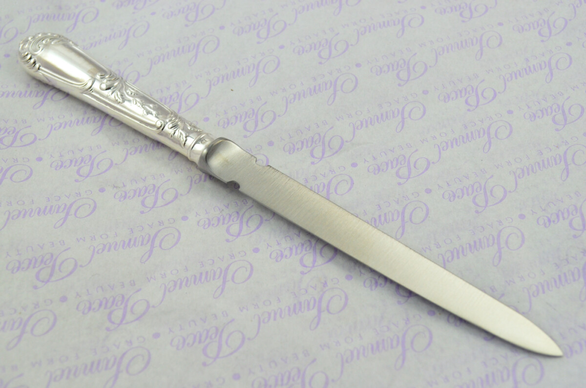 A. Haviland-Nye Cased Sheffield Sterling Silver Handled Letter Opener La Regence Pattern 1982 - Image 7