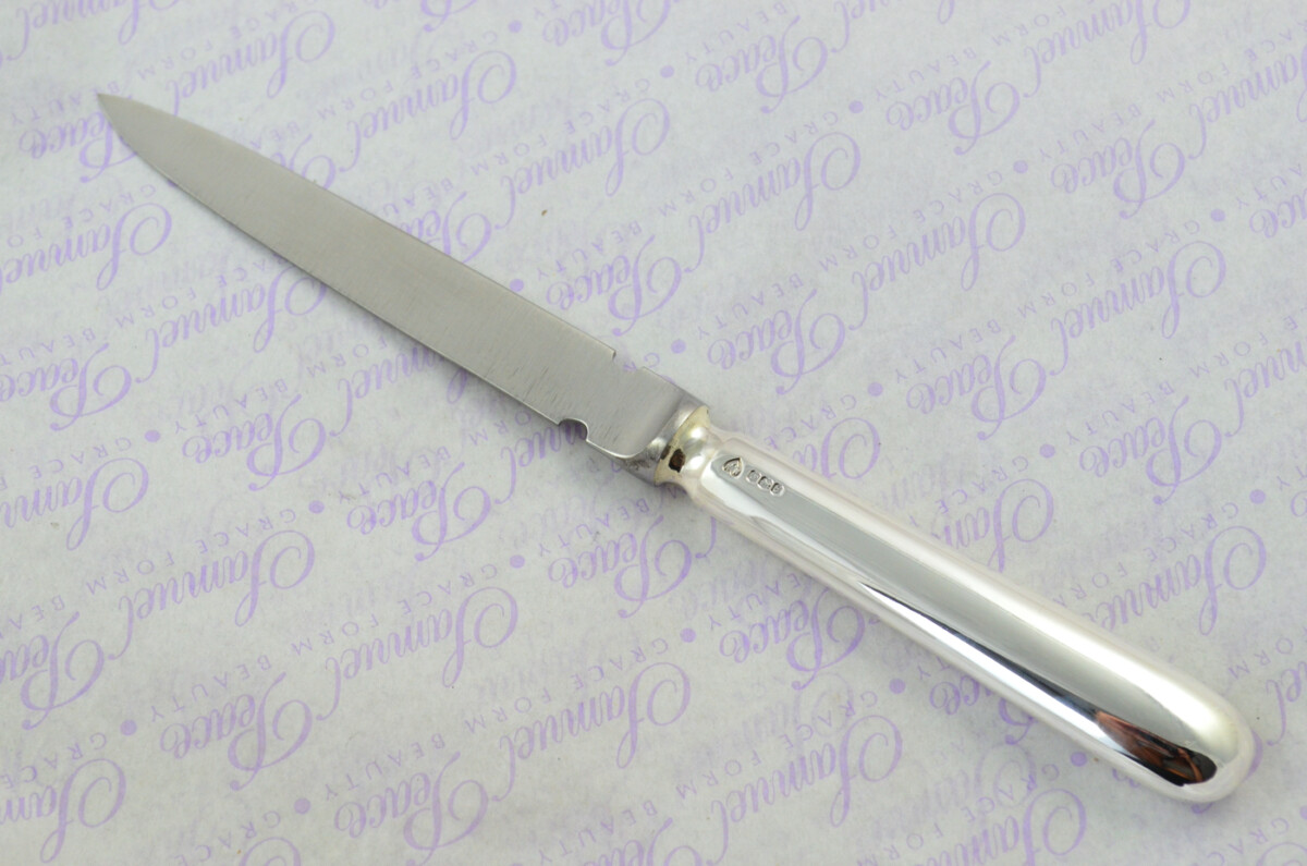 A. Haviland-Nye Cased Sheffield Sterling Silver Handled Letter Opener Candle End Pattern 1972 - Image 2