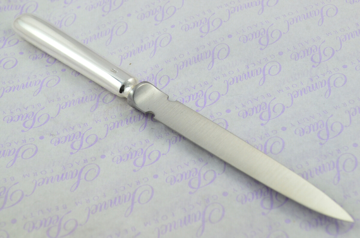 A. Haviland-Nye Cased Sheffield Sterling Silver Handled Letter Opener Candle End Pattern 1972 - Image 6