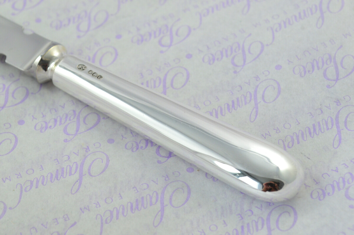 Saunders & Shepherd Cased Sheffield Sterling Silver Handled Letter Opener Candle End Pattern 1966 - Image 4