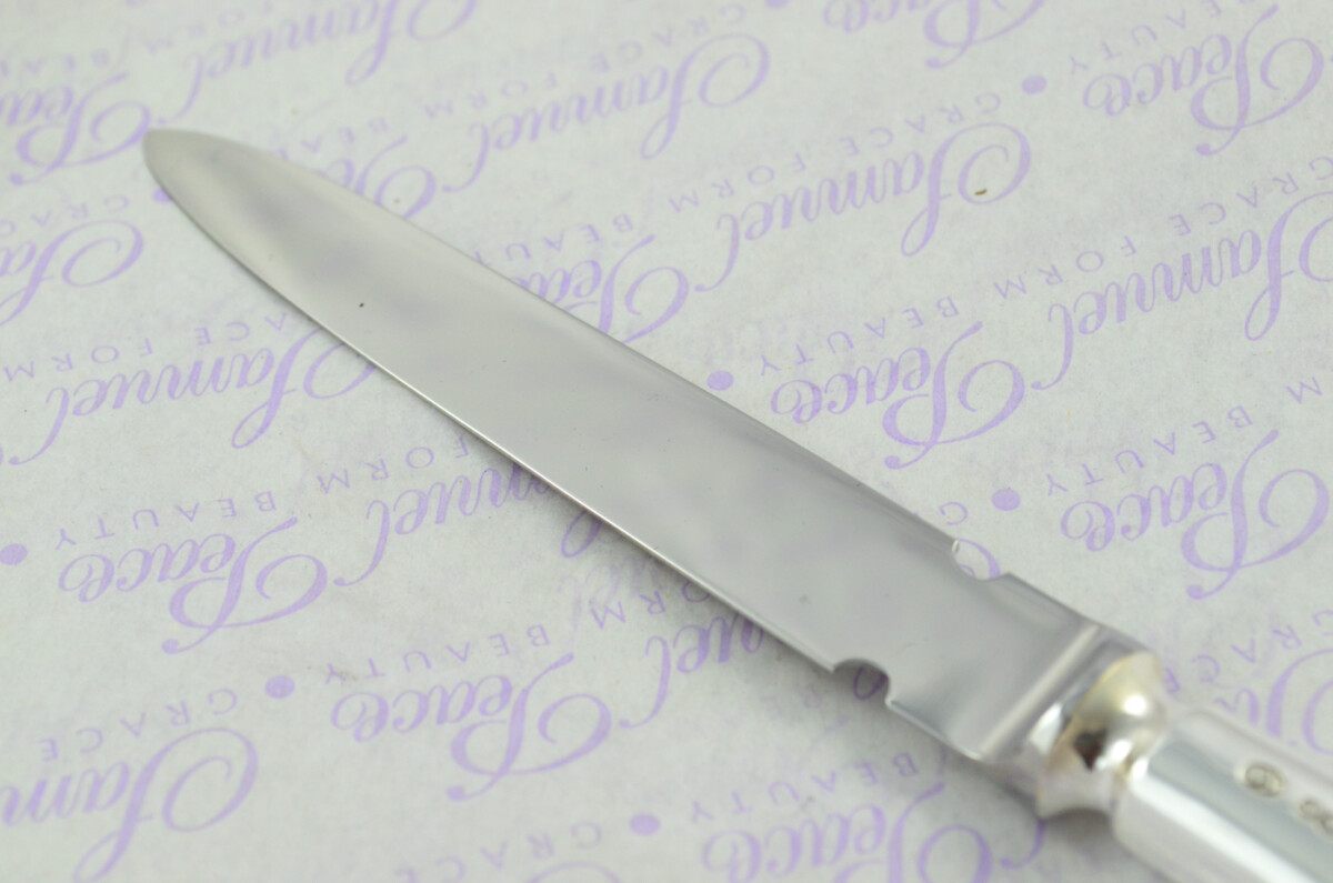 Saunders & Shepherd Cased Sheffield Sterling Silver Handled Letter Opener Candle End Pattern 1966 - Image 6