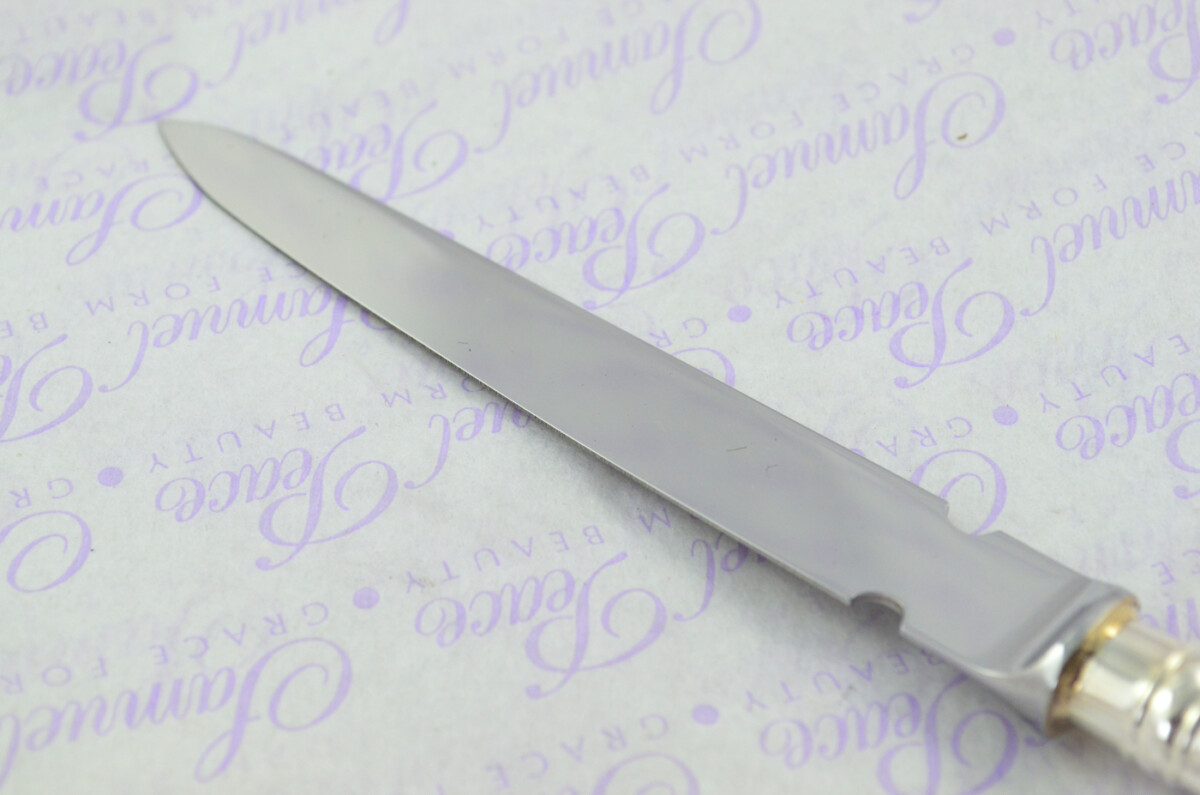 A. Haviland-Nye Cased Sheffield Sterling Silver Handled Letter Opener Pistol Pattern 1973 - Image 6