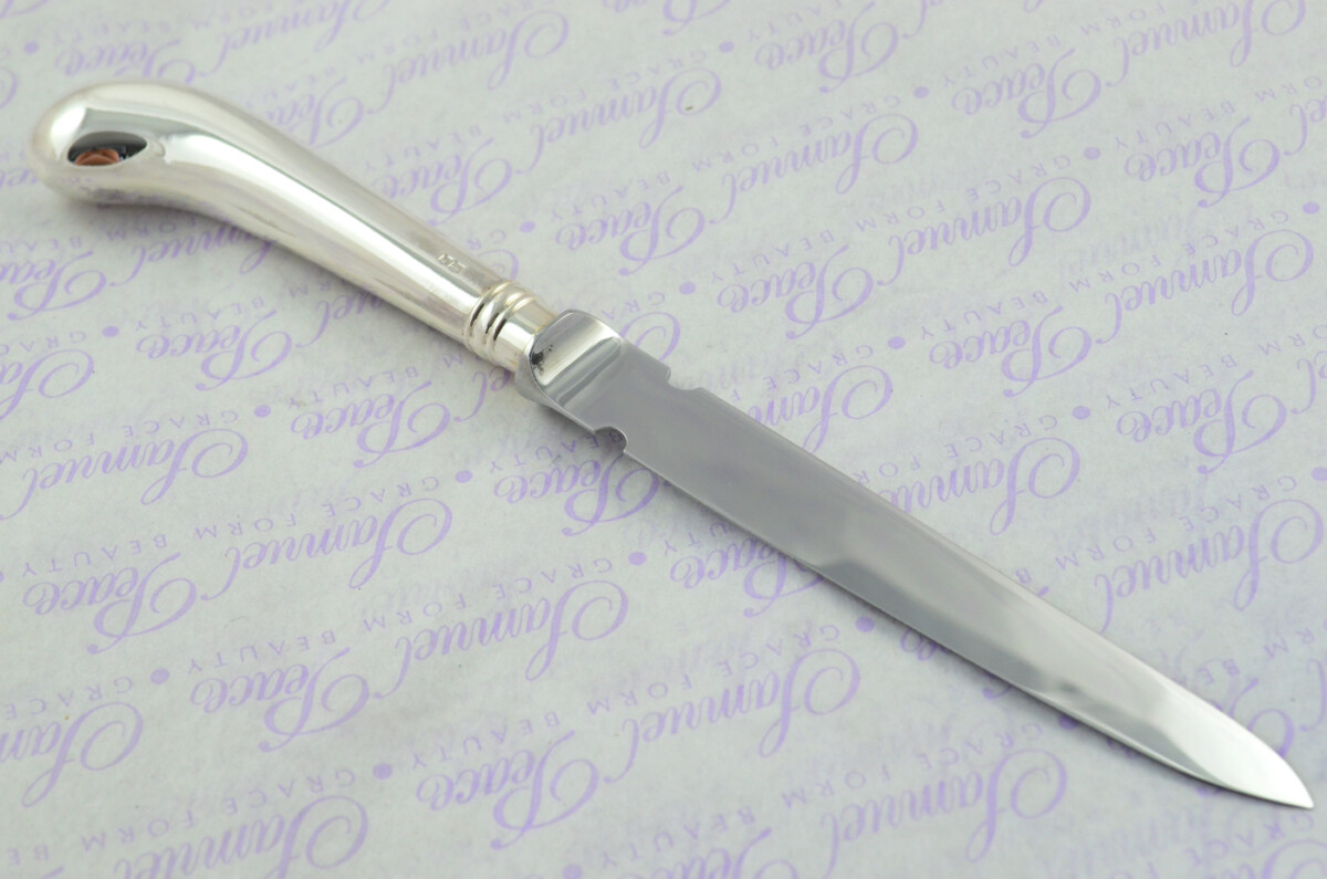 A. Haviland-Nye Cased Sheffield Sterling Silver Handled Letter Opener Pistol Pattern 1973 - Image 7