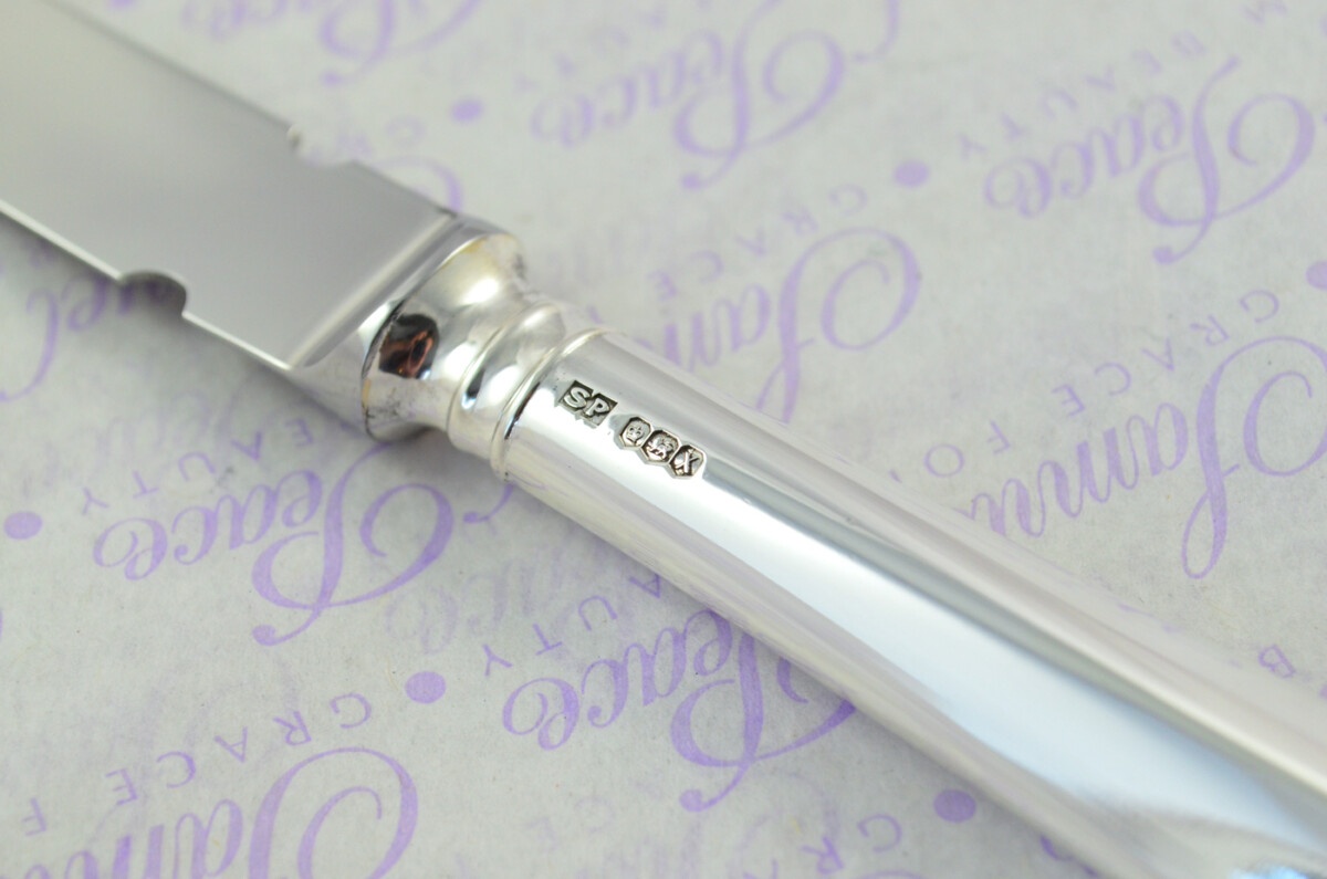 Rattail Pattern Cased Sheffield Sterling Silver Handled Letter Opener 1965 - Image 7