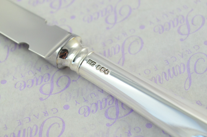 Rattail Pattern Cased Sheffield Sterling Silver Handled Letter Opener 1965 - Image 7