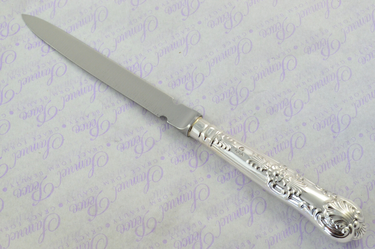 A. Haviland-Nye Cased Sheffield Sterling Silver Handled Letter Opener Queens Pattern 1973 - Image 2