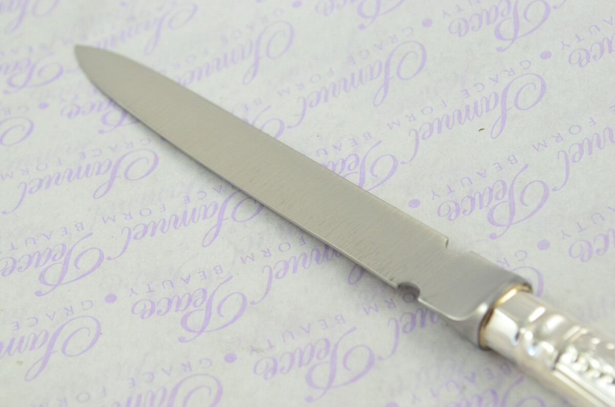 A. Haviland-Nye Cased Sheffield Sterling Silver Handled Letter Opener Queens Pattern 1973 - Image 5